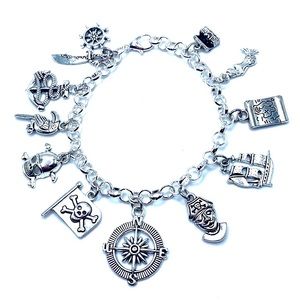 Pirate Charm Bracelet Skulls Treasures Ship Mermaid Charms